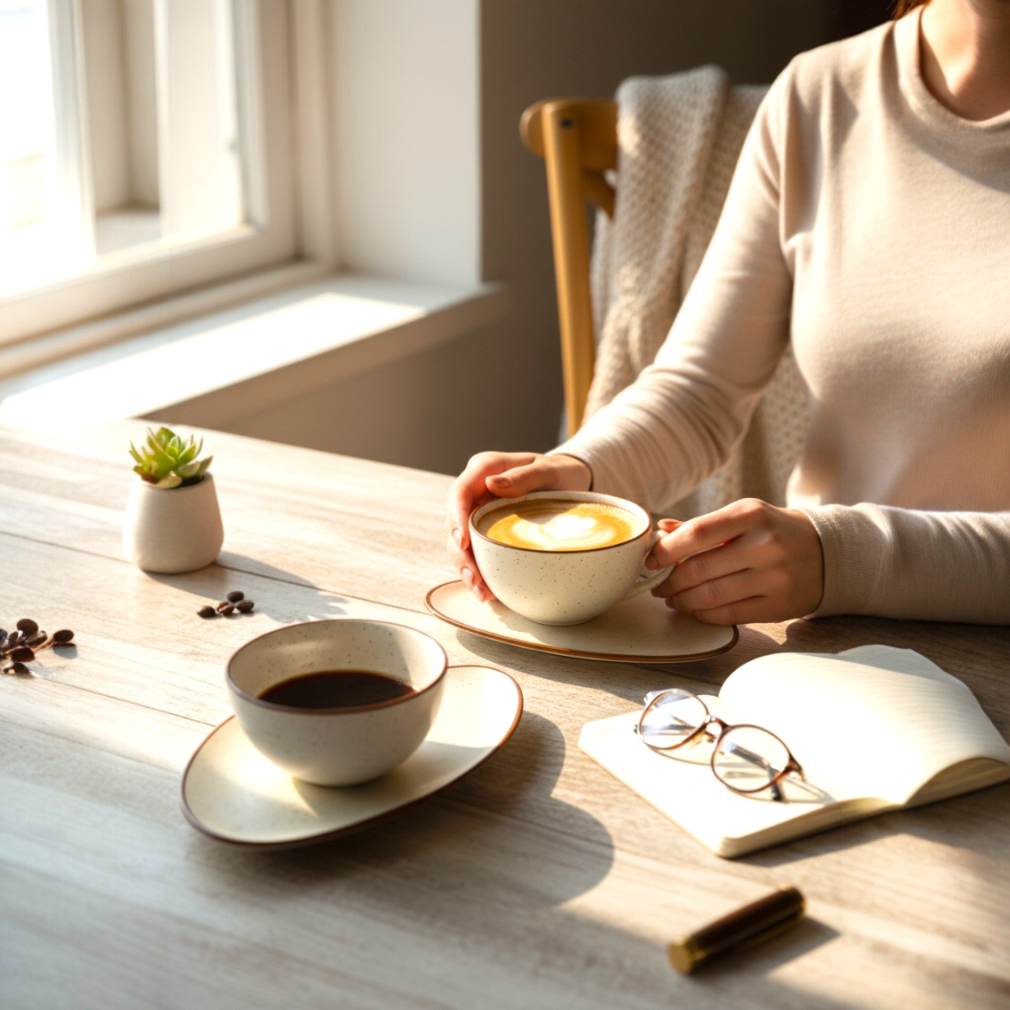 Almond and Ivory Soup Set (Set of 2)